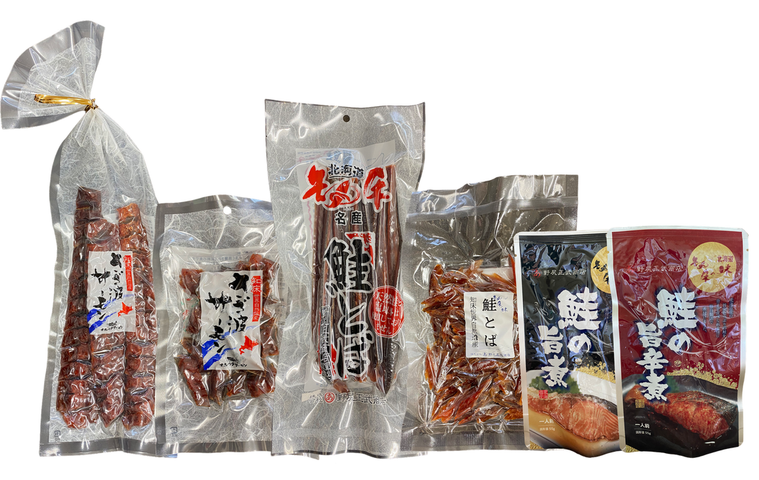 【地産品】丸あ野尻正武商店 さざ波サーモン／鮭とば 取扱開始のお知らせ