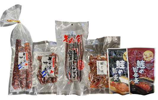 【地産品】丸あ野尻正武商店 さざ波サーモン／鮭とば 取扱開始のお知らせ